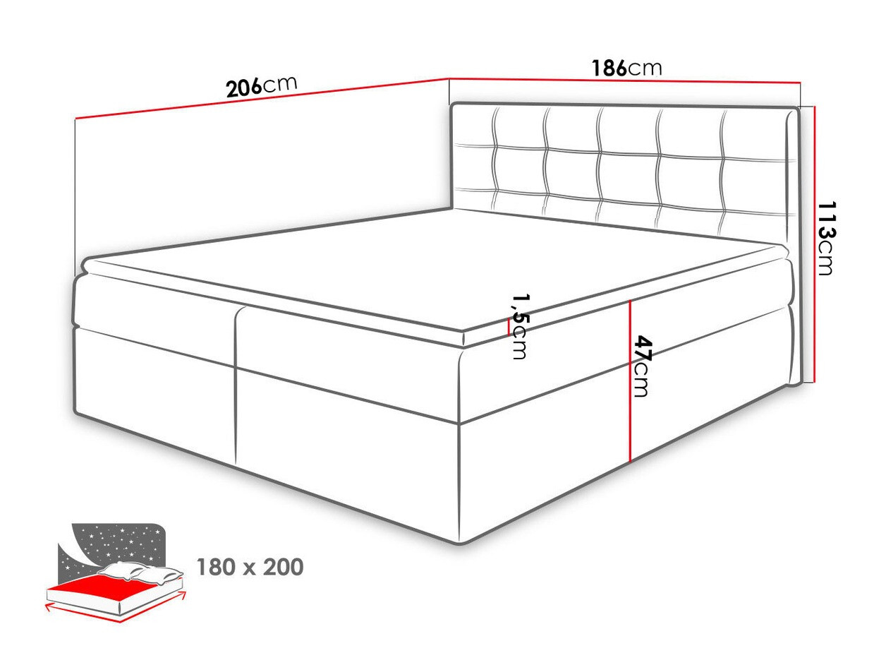 Letto continentale Comfivo Gaudens (Kronos 09)
