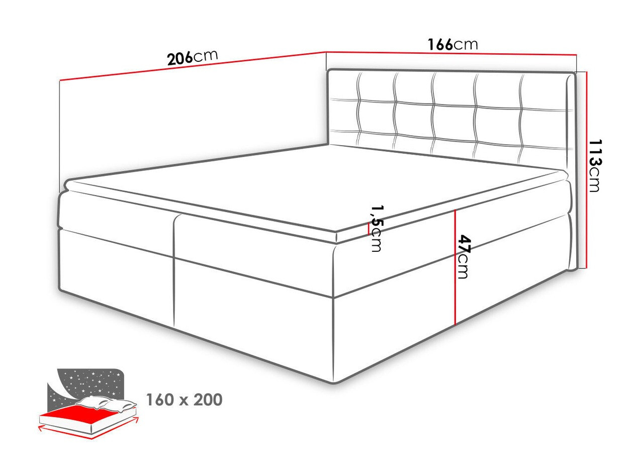 Letto continentale Comfivo Gaudens (Kronos 29)