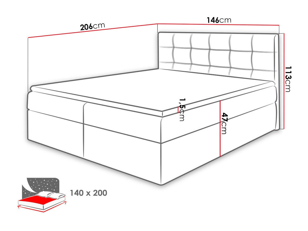 Letto continentale Comfivo Gaudens (Soft 011)