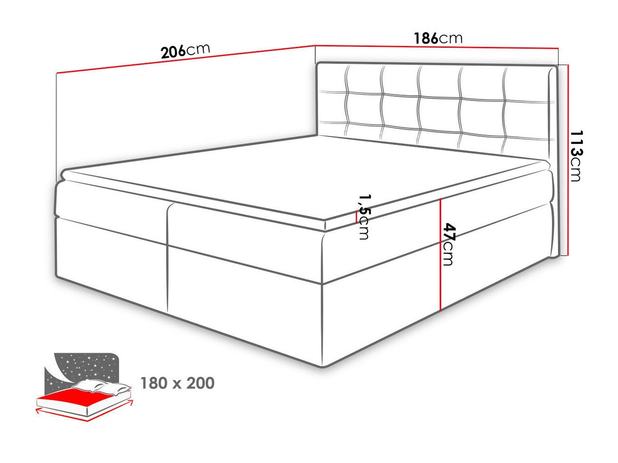 Letto continentale Comfivo Gaudens (Soft 017)