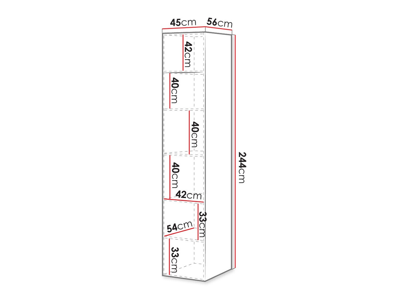 Scaffale Dicto II (Bianco)