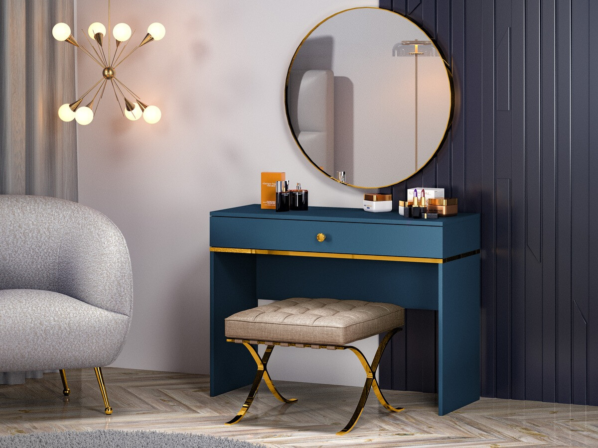 Specchiera Flonovu 108 (Blu scuro + D'oro)