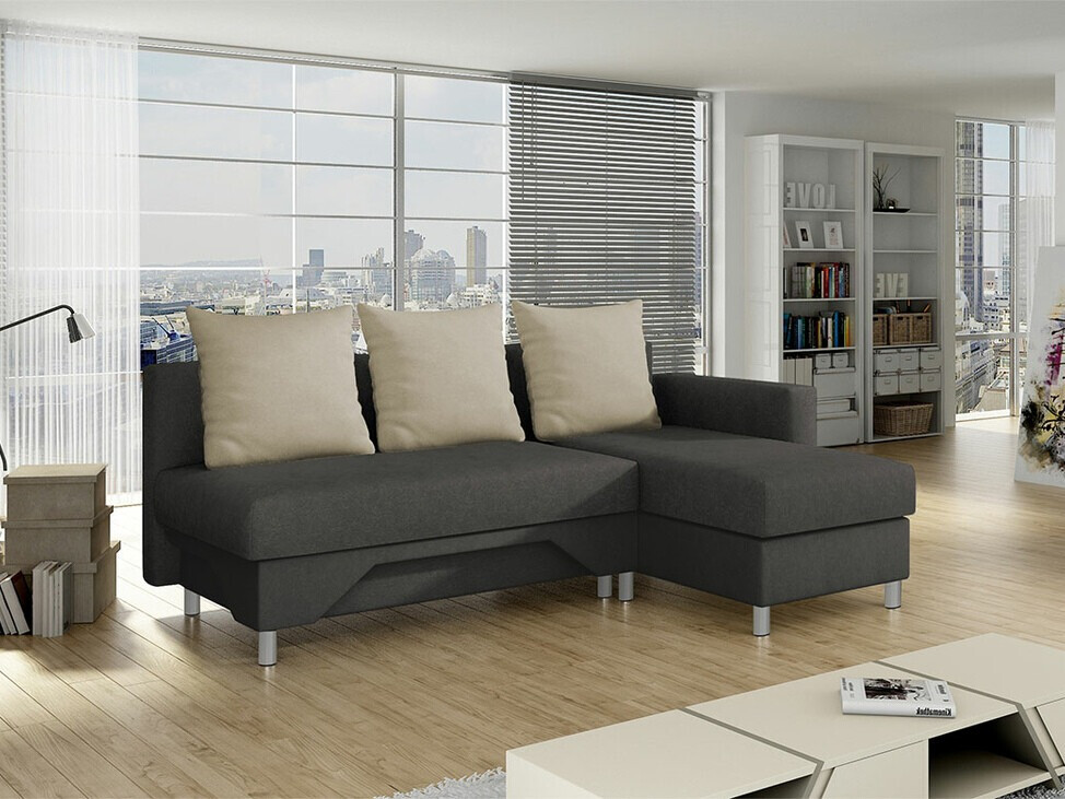 Divano angolare Akron 100 (Suedine 4001 + Suedine 1009)