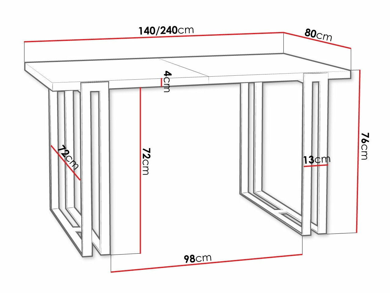 Tavolo Comfivo Sors (Marrone + Nero)