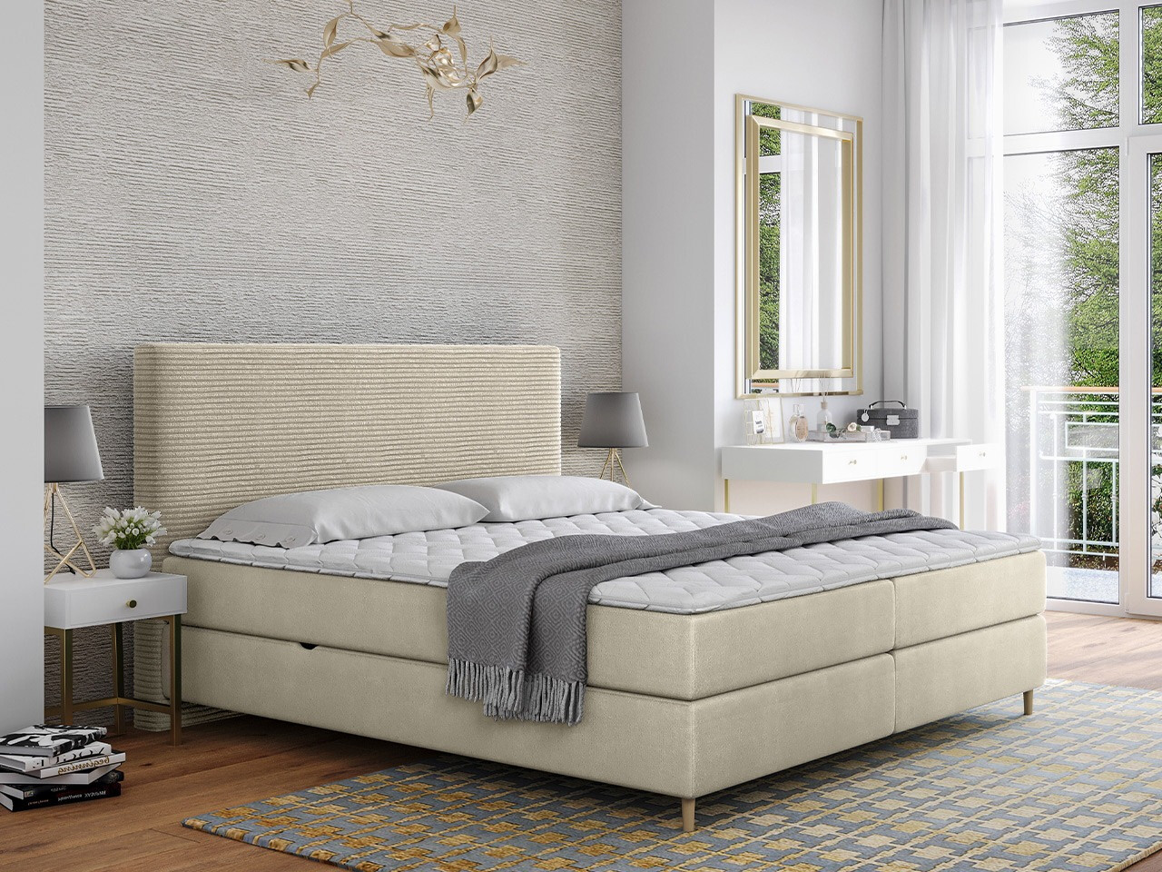 Letto continentale ComfiDream Miraara (Poso 100 + Paros 01)