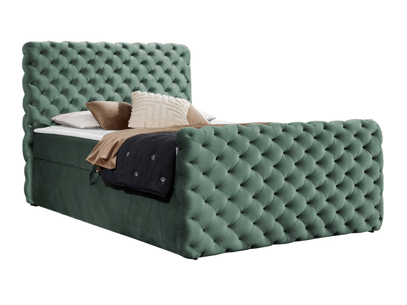 Letto continentale Lac I (Velluto 13)