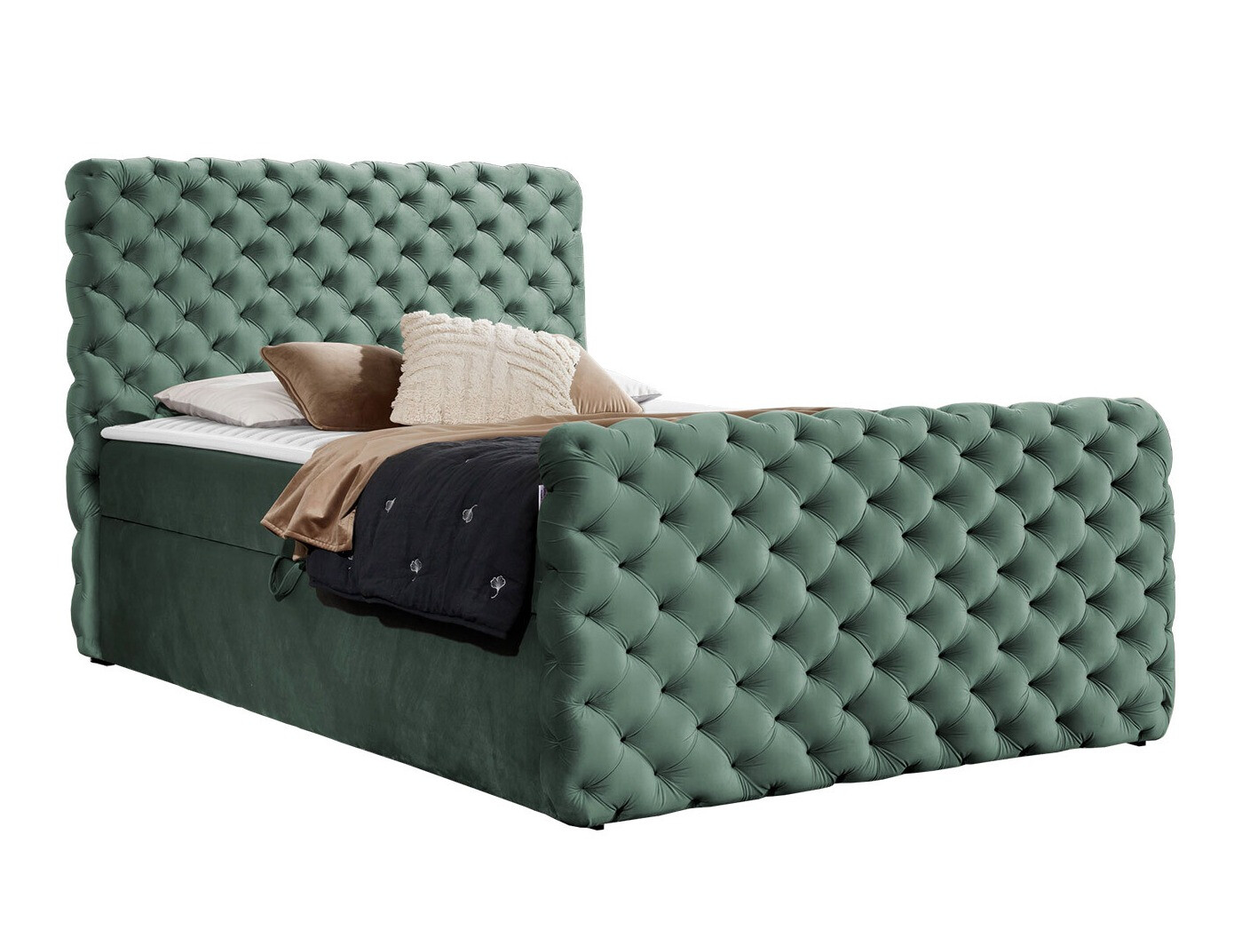 Letto continentale Lac I (Velluto 13)