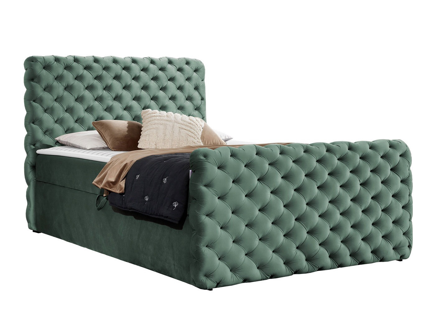Letto continentale Lac I (Velluto 13)