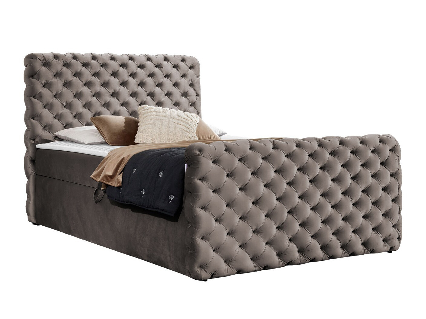 Letto continentale Lac I (Velluto 29)