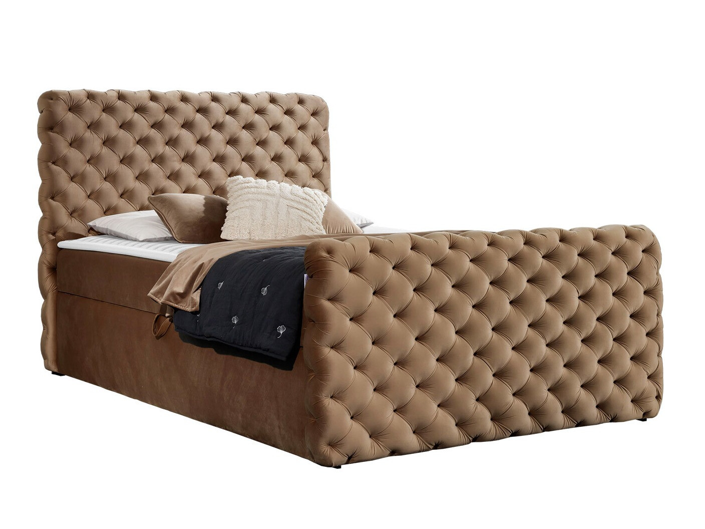 Letto continentale Lac I (Velluto 30)