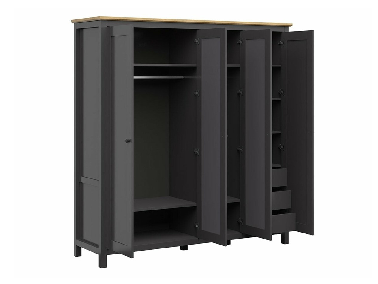 Armadio Sordoro 133 (Grafite + Rovere Artisan)