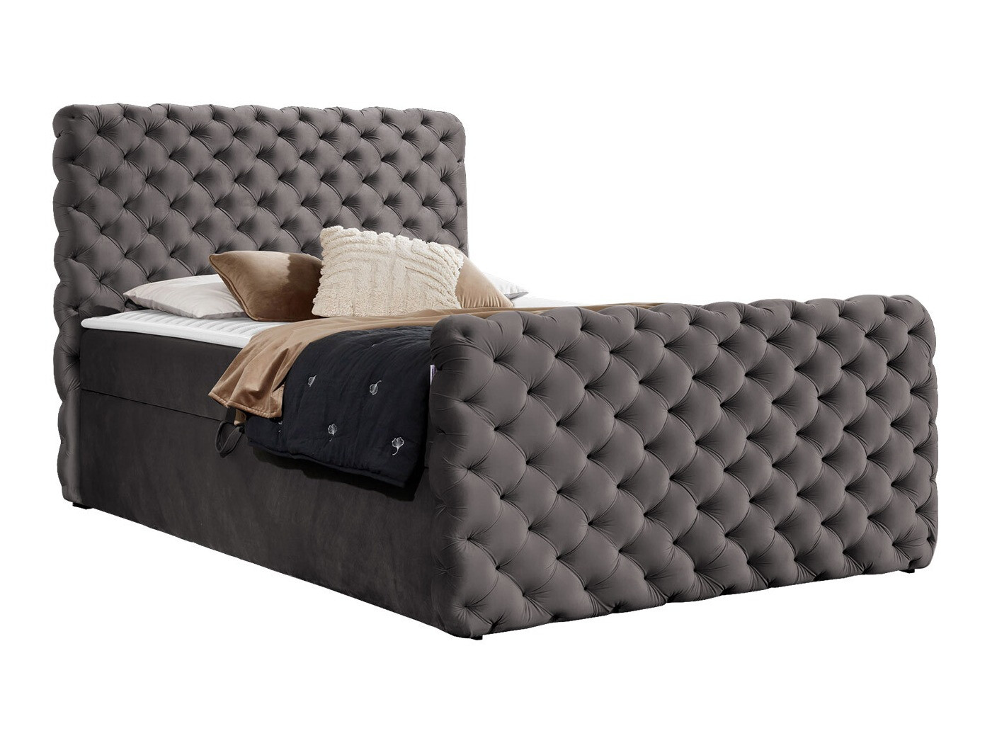 Letto continentale Lac I (Velluto 17)