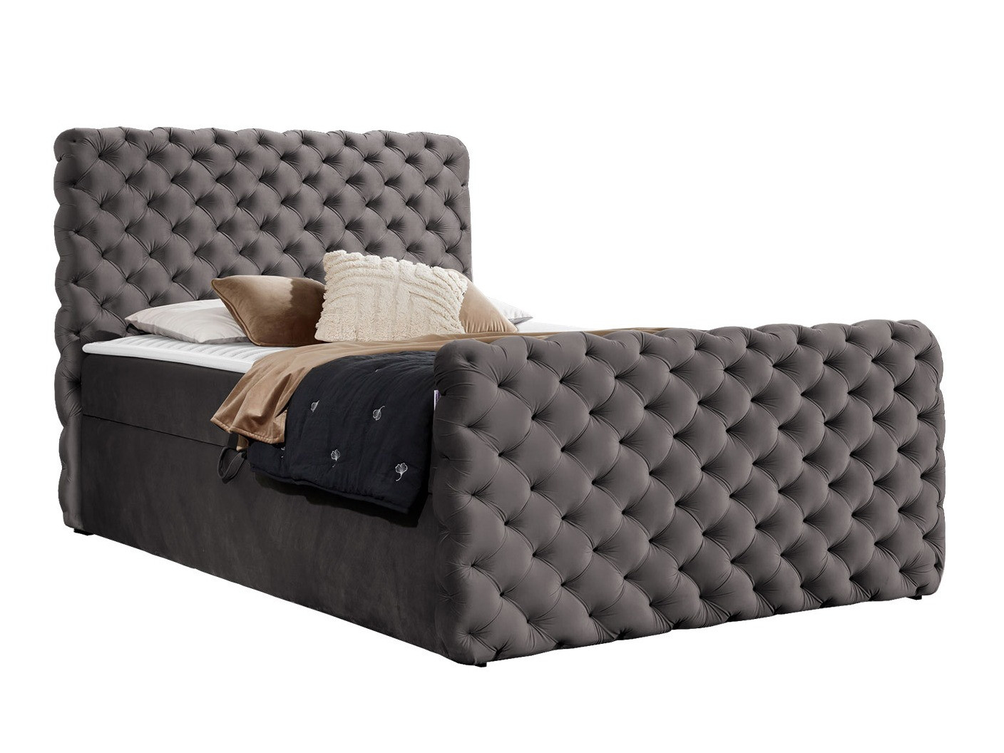 Letto continentale Lac I (Velluto 17)
