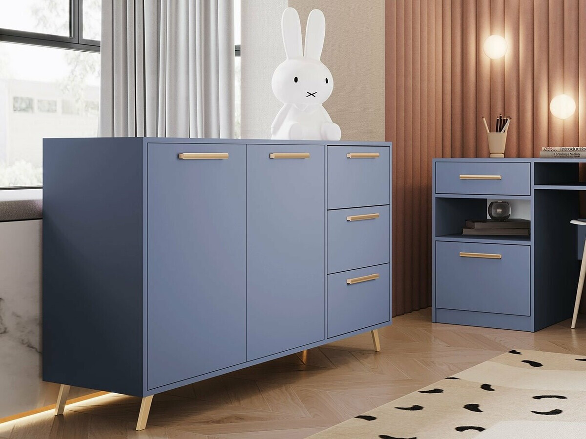 Cassettiera Rosa (Blu + D'oro)