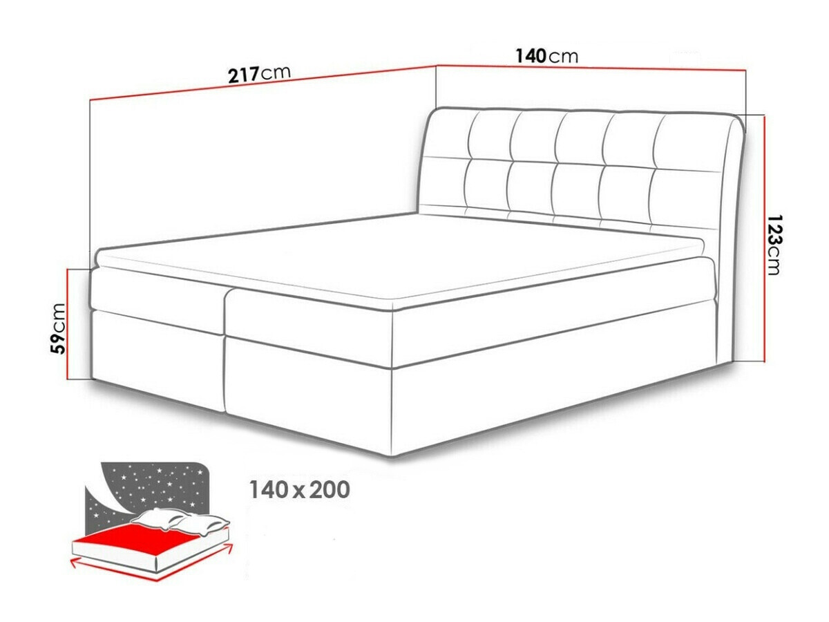 Letto continentale Campania (Soft 029)