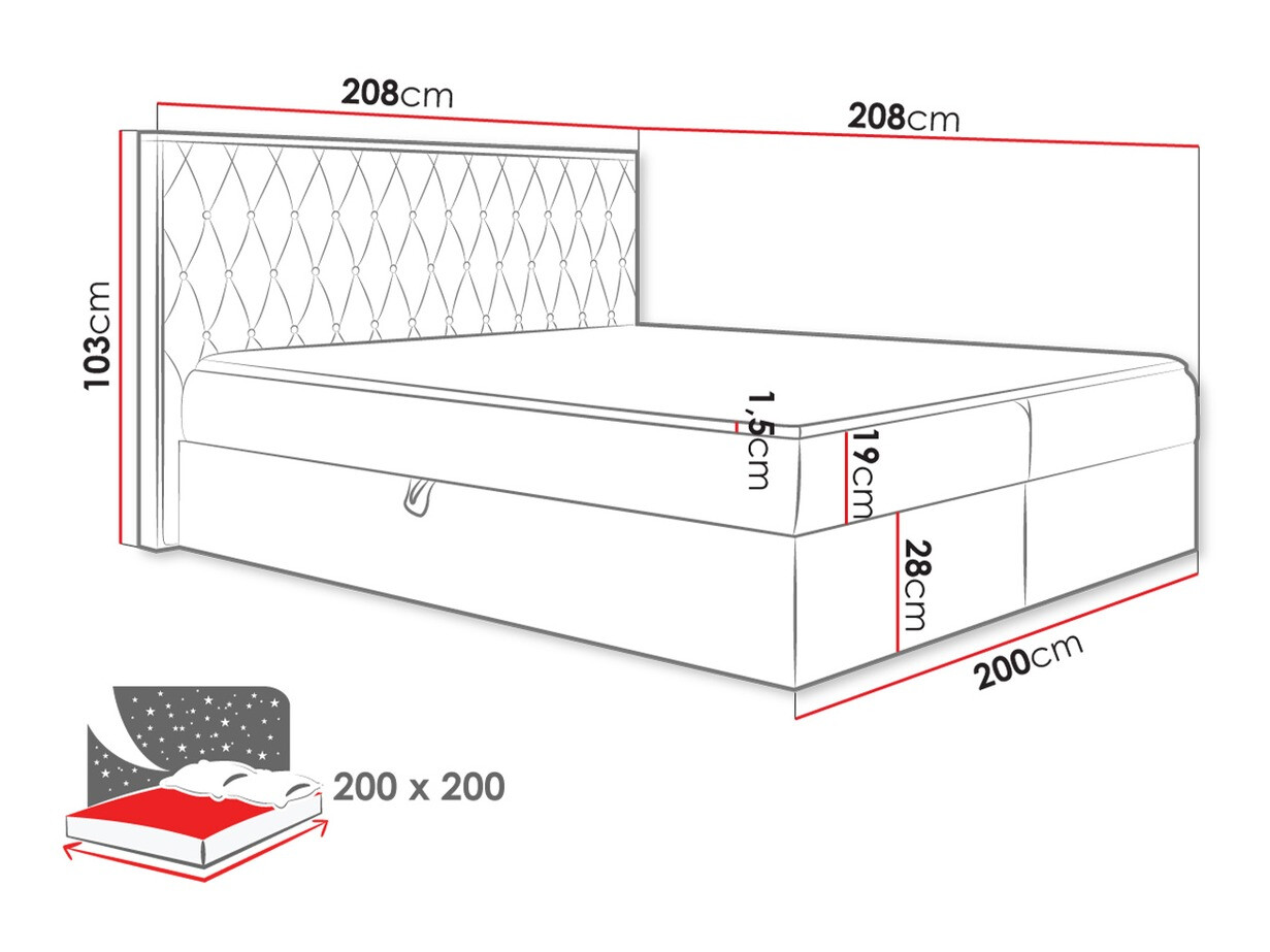 Letto continentale Navis II (Twist 23)