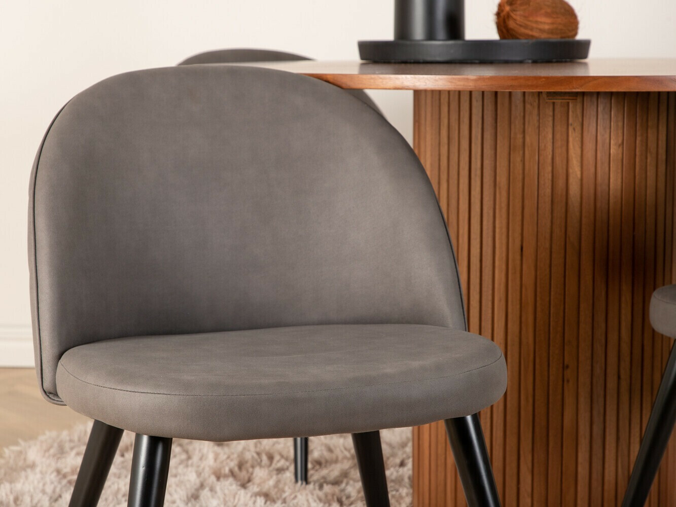 Set sala da pranzo Dallas 3071 (Grigio + Nero)