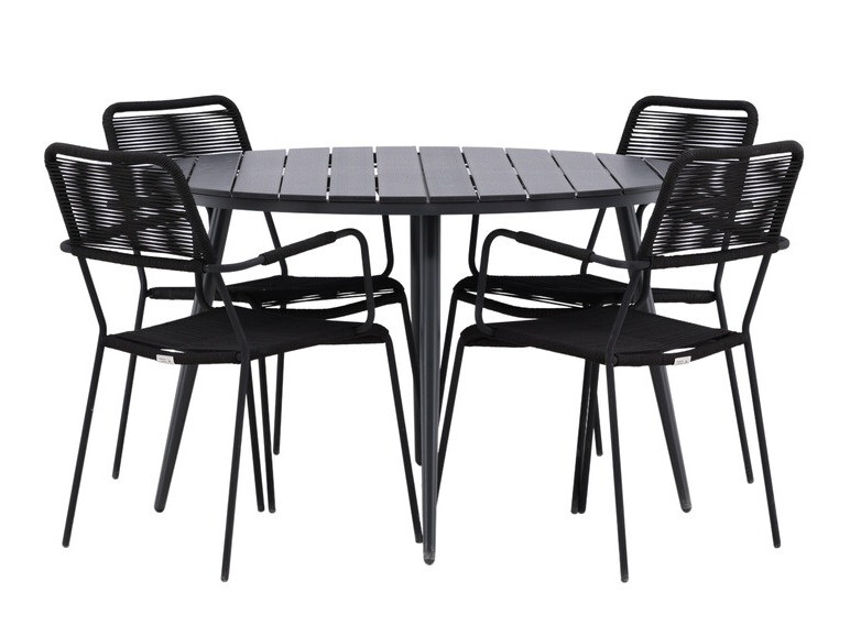 Tavolo e sedie set Dallas 3924 (Nero)