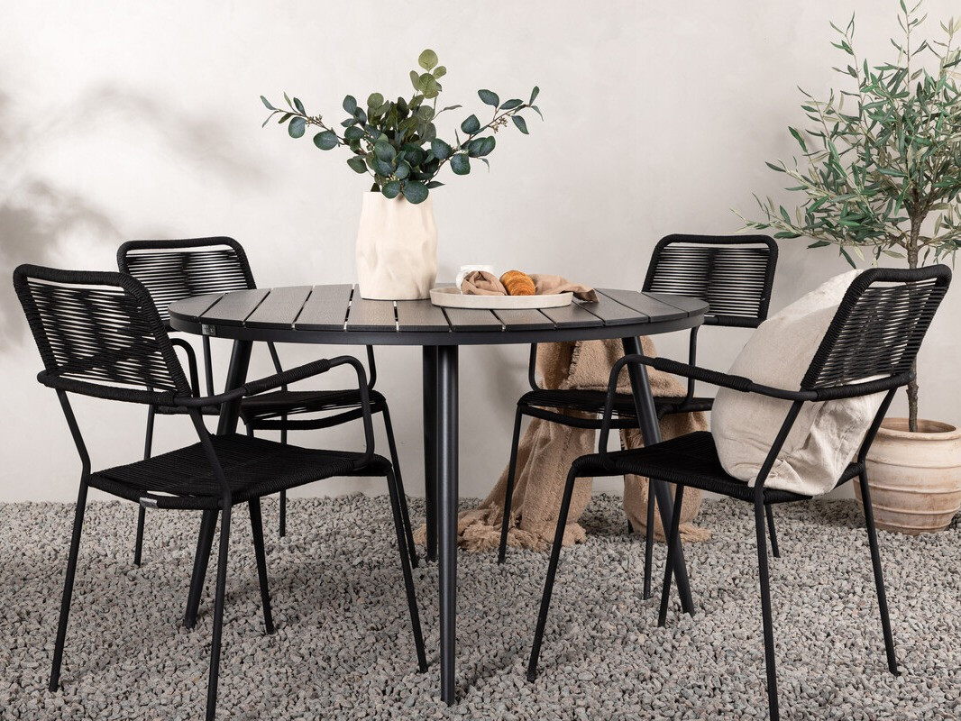 Tavolo e sedie set Dallas 3924 (Nero)