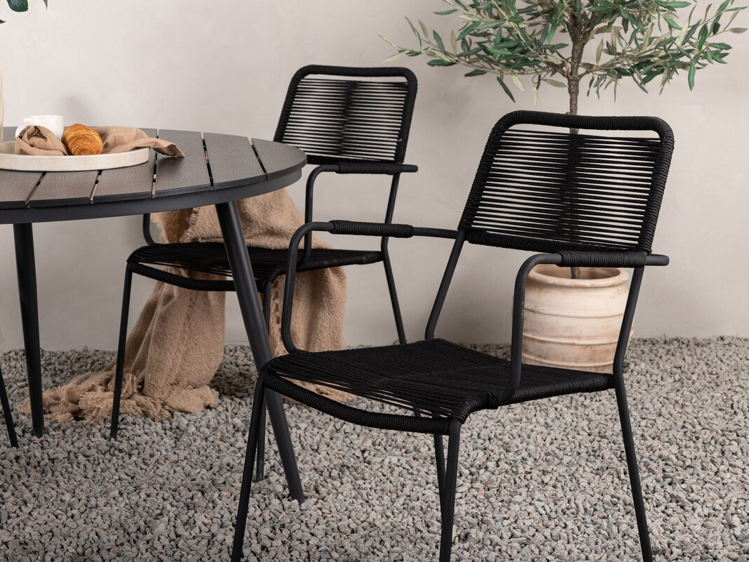 Tavolo e sedie set Dallas 3924 (Nero)