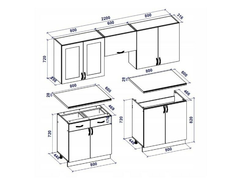 Composizione cucina Houston Lumen I