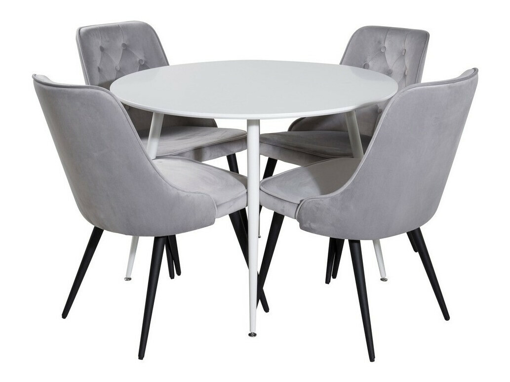 Set sala da pranzo Dallas 1535 (Grigio chiaro + Nero)