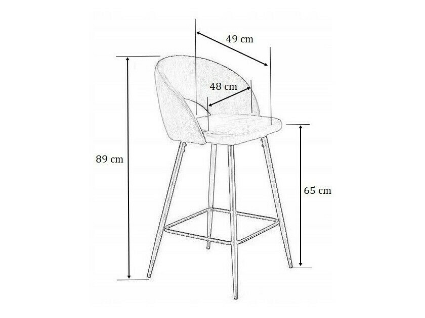 Sgabello da bar Houston 881 (Beige + Nero)