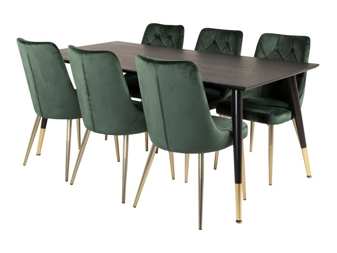 Set sala da pranzo Dallas 1256 (Verde + D'oro)