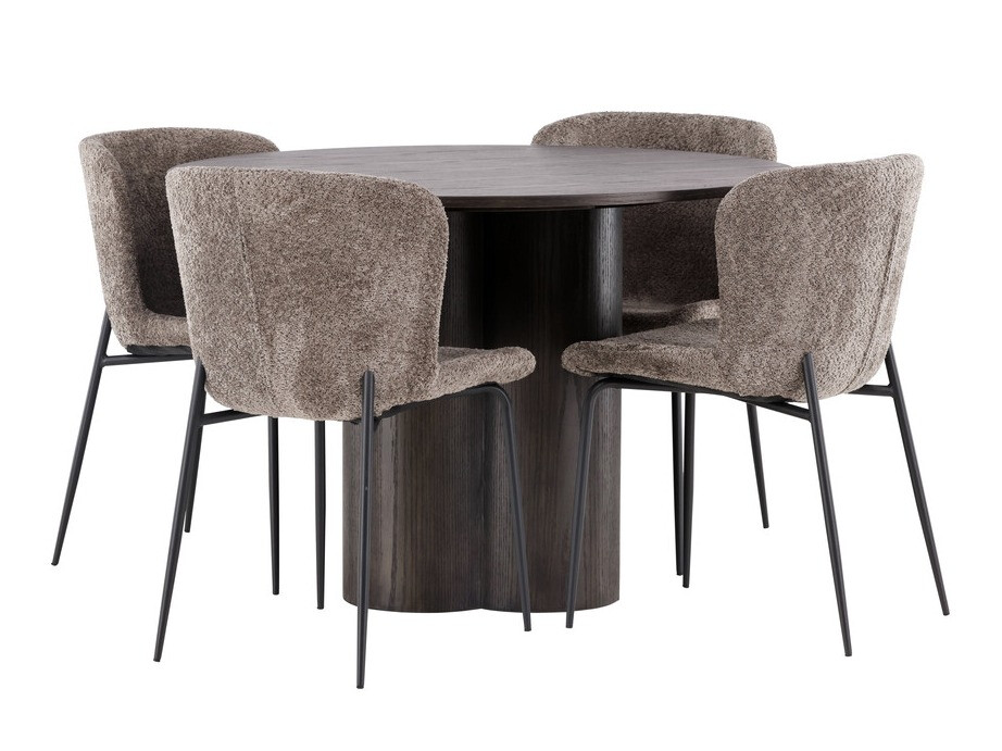 Set sala da pranzo Dallas 3989 (Marrone + Nero)