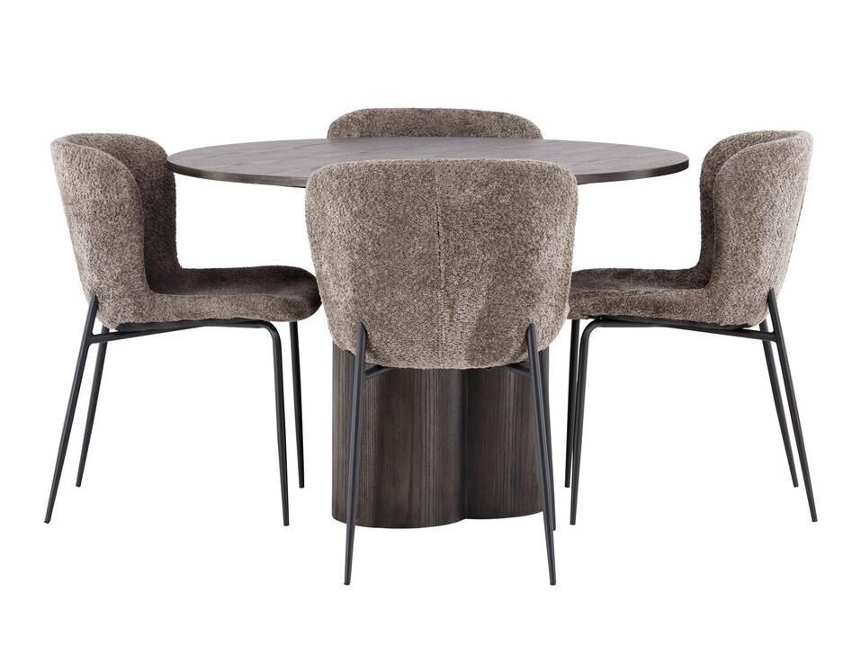 Set sala da pranzo Dallas 3989 (Marrone + Nero)