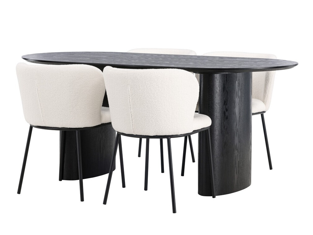 Set sala da pranzo Dallas 3990 (Nero)