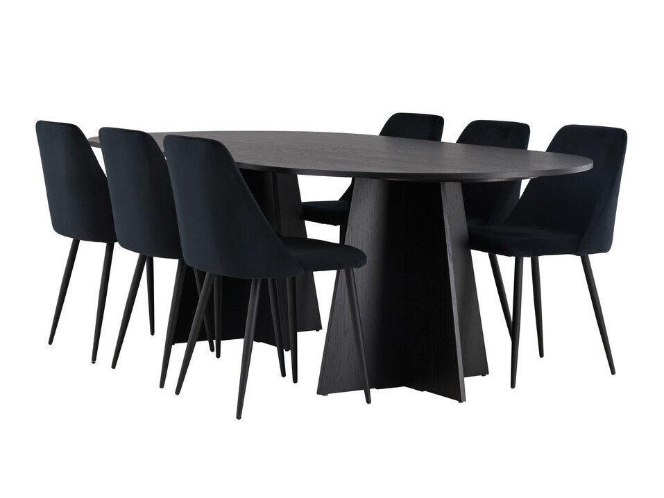 Set sala da pranzo Dallas 4020 (Nero)