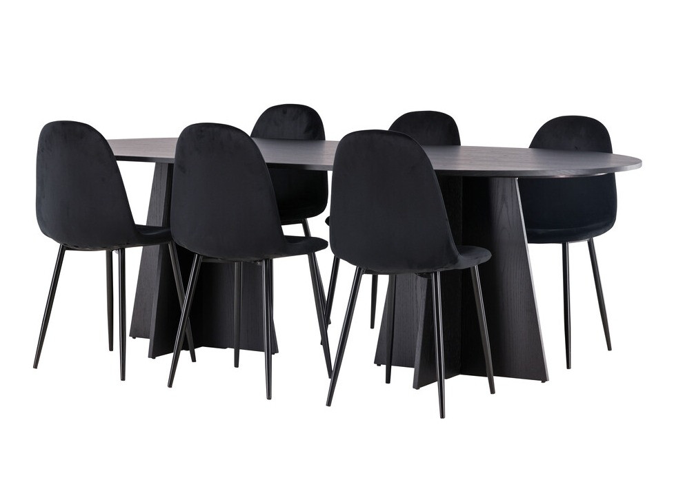 Set sala da pranzo Dallas 4032 (Nero)