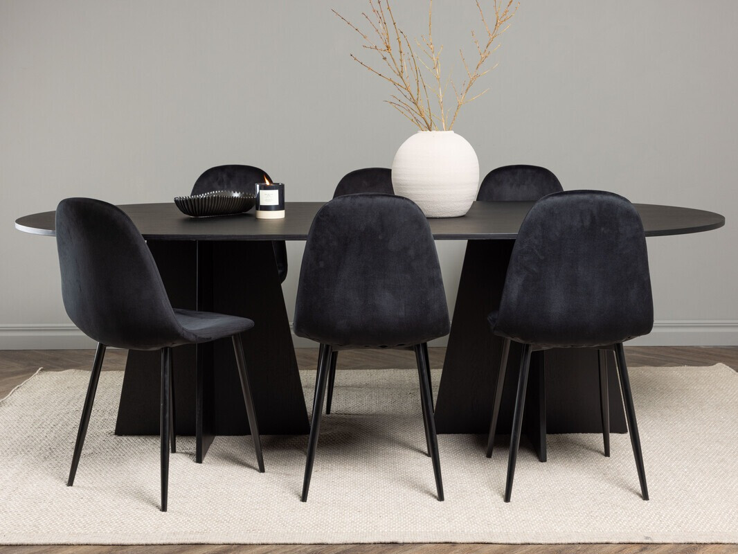 Set sala da pranzo Dallas 4032 (Nero)