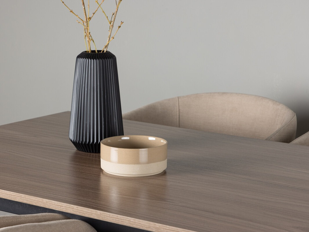 Set sala da pranzo Dallas 4044 (Beige + Nero)