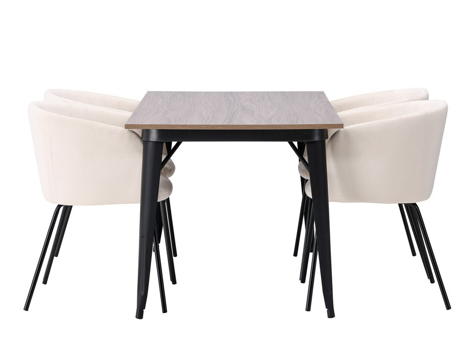 Set sala da pranzo Dallas 4044 (Crema + Nero)