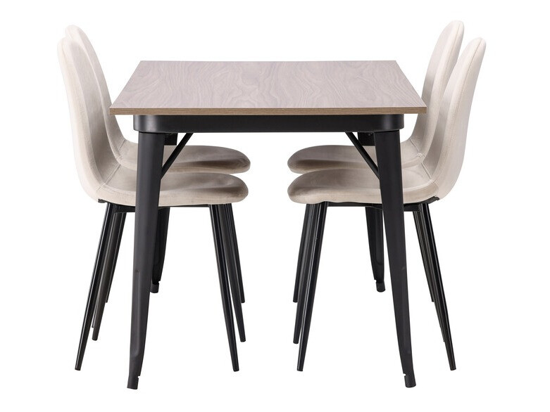 Set sala da pranzo Dallas 4046 (Beige + Nero)