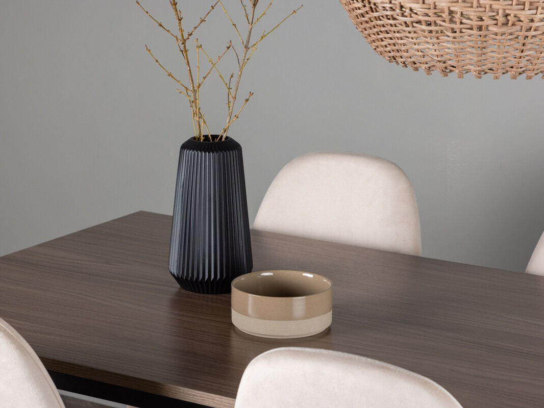 Set sala da pranzo Dallas 4046 (Beige + Nero)