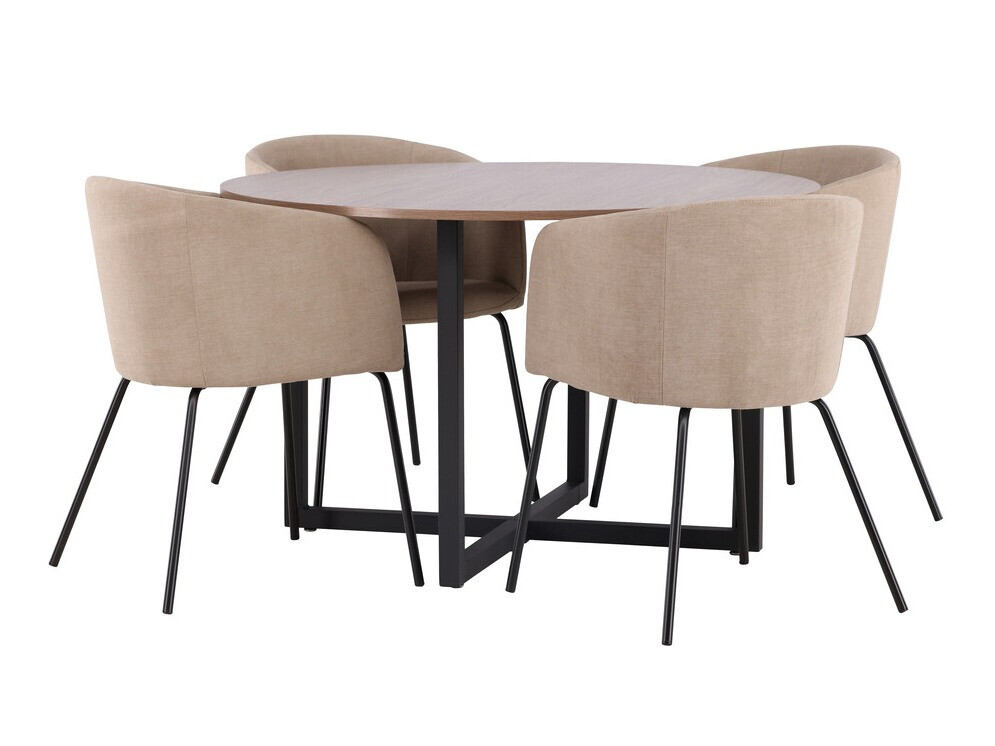 Set sala da pranzo Dallas 4052 (Beige + Nero)