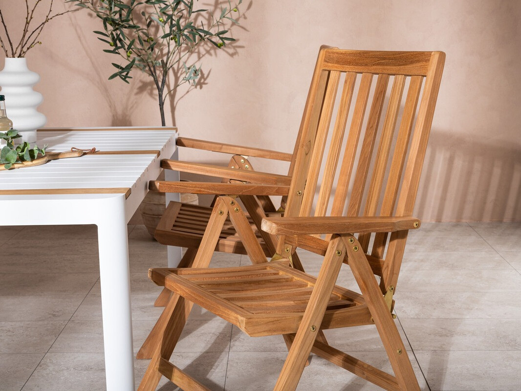 Tavolo e sedie set Dallas 4090 (Bianco + Marrone)