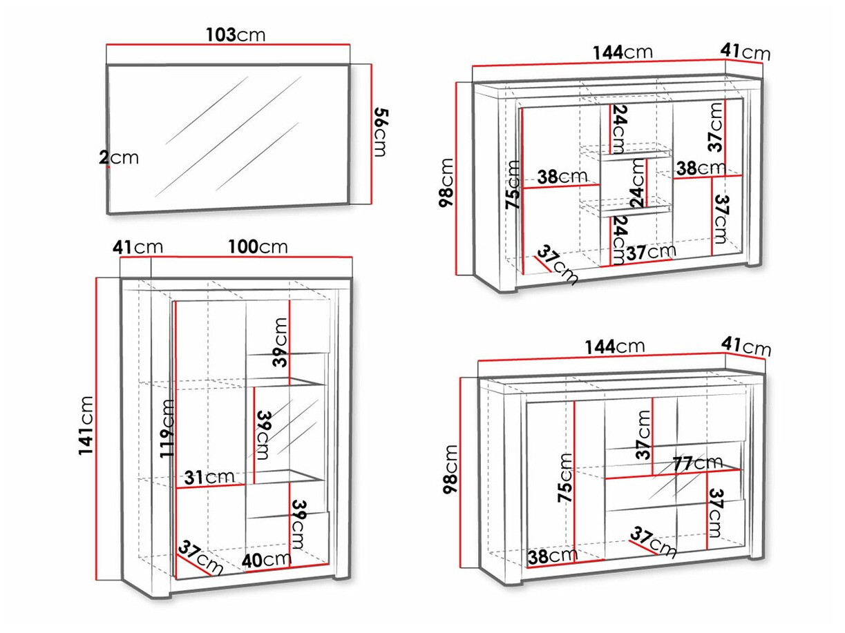 Parete attrezzata Etrmona 116