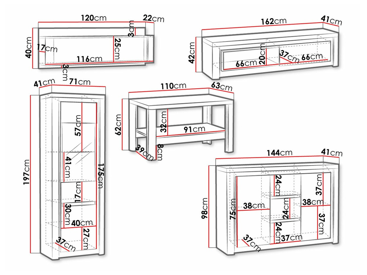 Parete attrezzata Etrmona 117