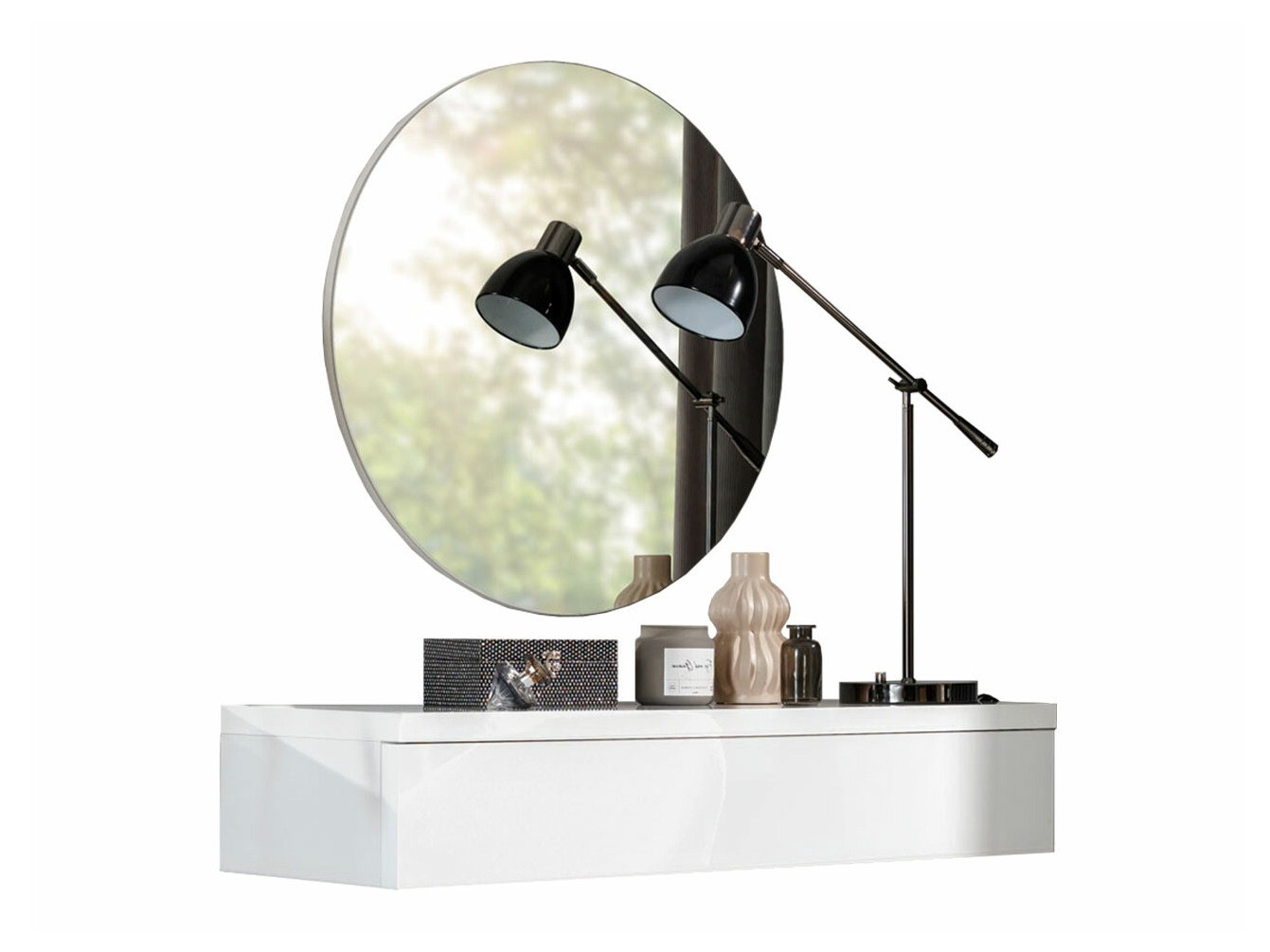 Specchiera Delpher I (Bianco + Bianco lucido)