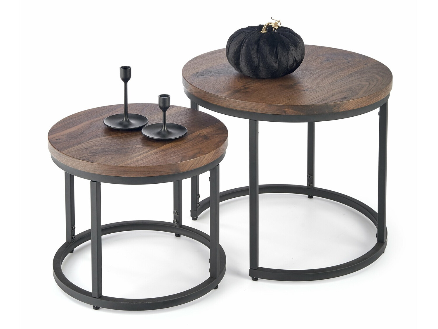 Set tavolino da caffè Houston 951 (Noce + Nero)