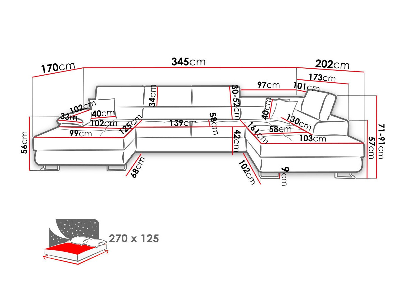 Divano angolare Comfivo Ruta (Poso 135)