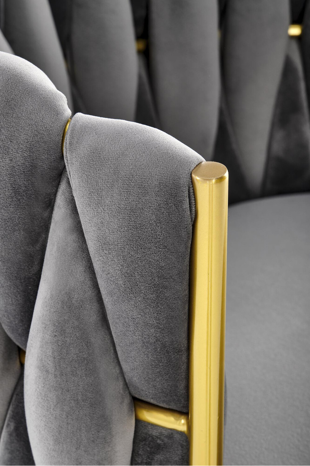 Sedia Houston 1506 (Grigio + D'oro)