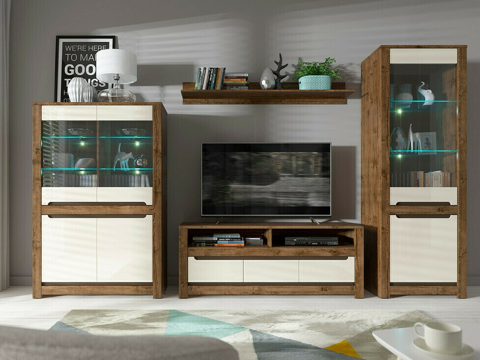 Armadio Ophevaru 109 (Crema lucida + April quercia)