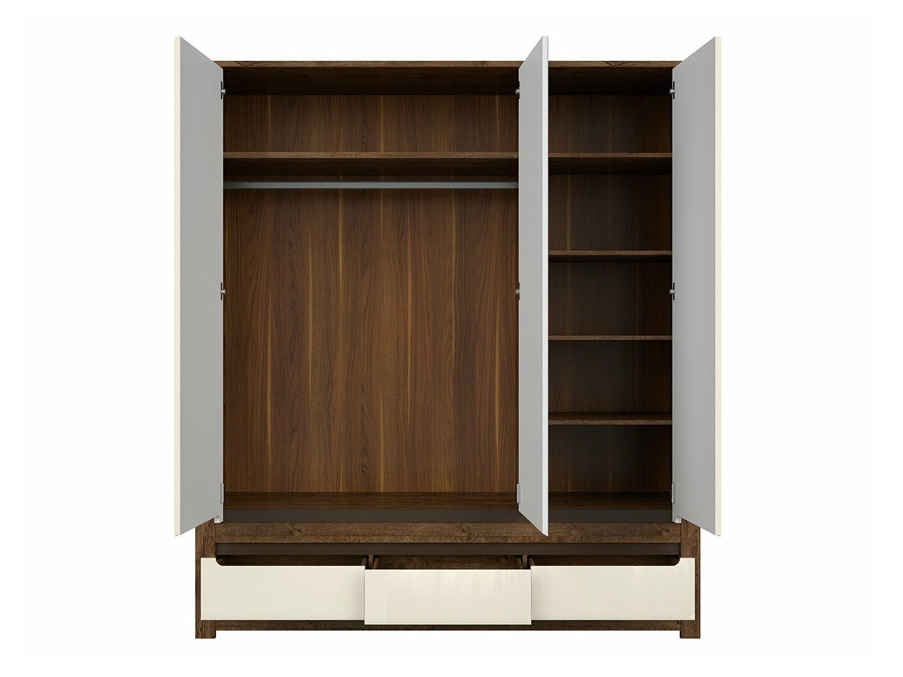 Armadio Ophevaru 114 (Crema lucida + April quercia)