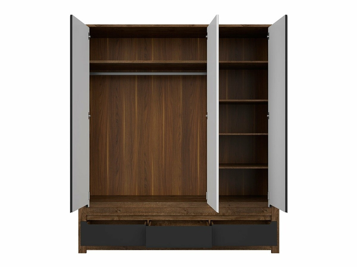 Armadio Ophevaru 119 (Nero opaco + April quercia)