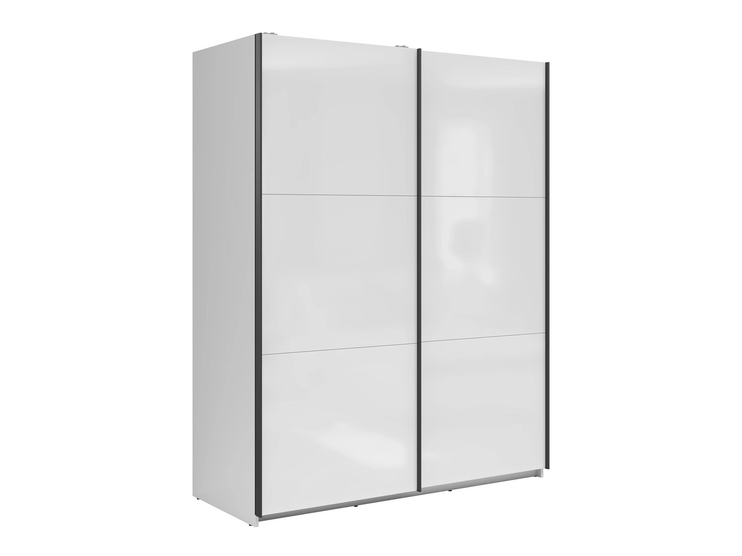 Armadio Livevaro 117 (Bianco + Bianco lucido)